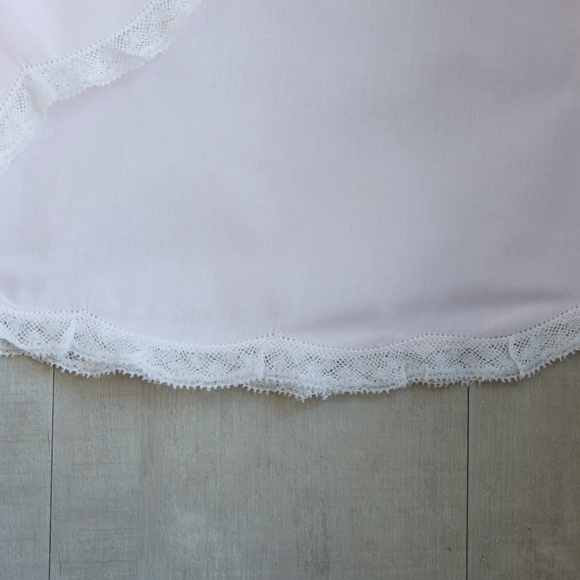 Lace Trim Embroidered Slip Dress Pink Friedknit/Feltman Brothers NWOT - Picture 9 of 11